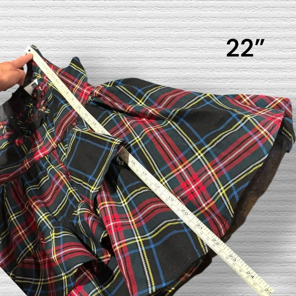 Harajuku Mini Target 4/5 Plaid Pinafore Dress Tartan Ruffle Schoolgirl Dress
